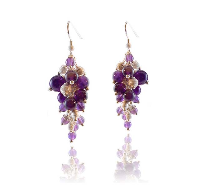 Purple Haze øreringer fra Deberitz Design.