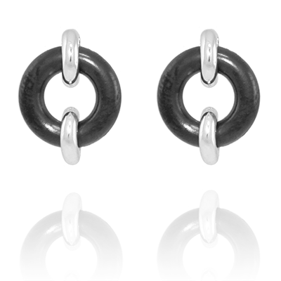 Rubber Soul earrings by Liisa Gude Deberitz.