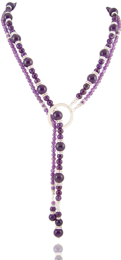 Purple Rain necklace designed by Liisa Gude Deberitz - copyright Deberitz.