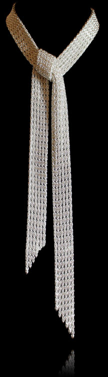 The Scarf by Deberitz - original design Sterling silver necklace.