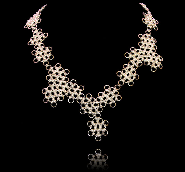 Scarf by Deberitz - Sterling silver necklace